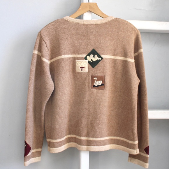 Christopher & Banks VTG 12 Days of Christmas Embroidered Cardigan Sweater Medium - Picture 2 of 6